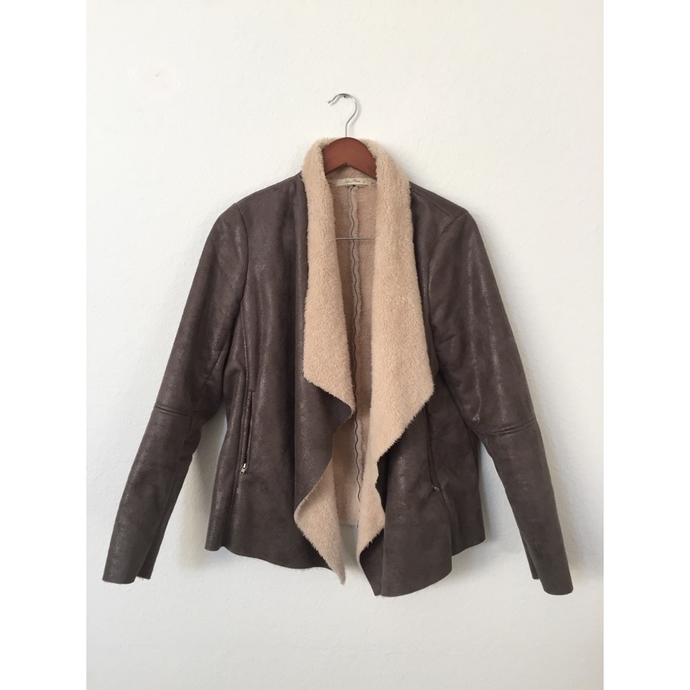 Sherpa Faux Suede Jacket